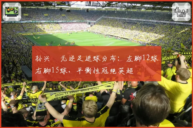 孙兴慜无逆足进球分布:左脚12球右脚15球,平衡性冠绝英超